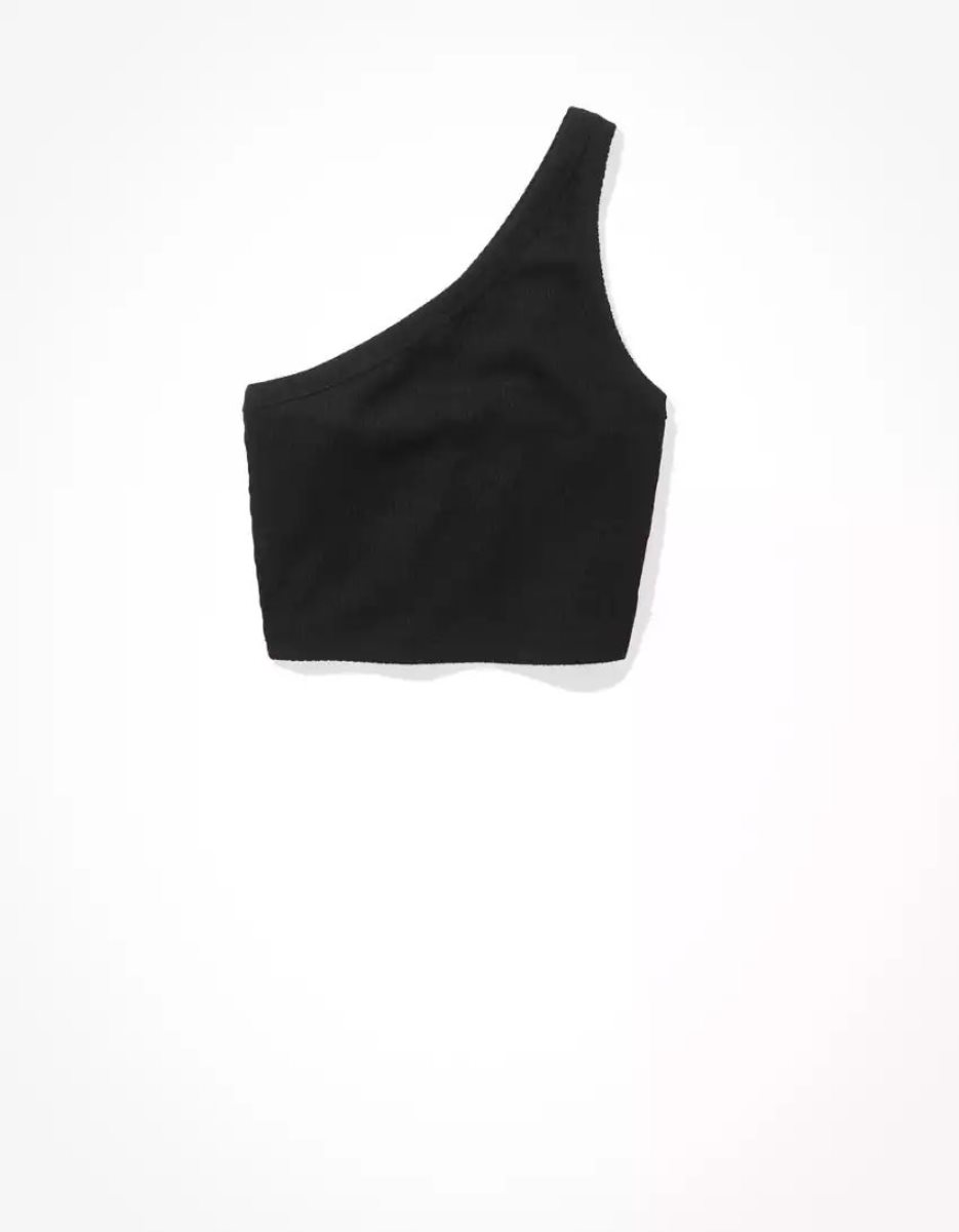 Debardeur American Eagle AE One-Shoulder Noir Femme | LFH-53421640